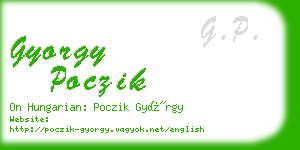 gyorgy poczik business card